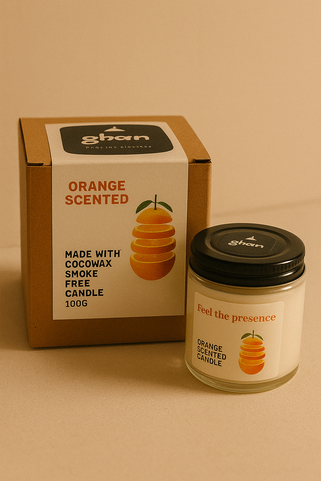 Gharstore Orange scented Candle