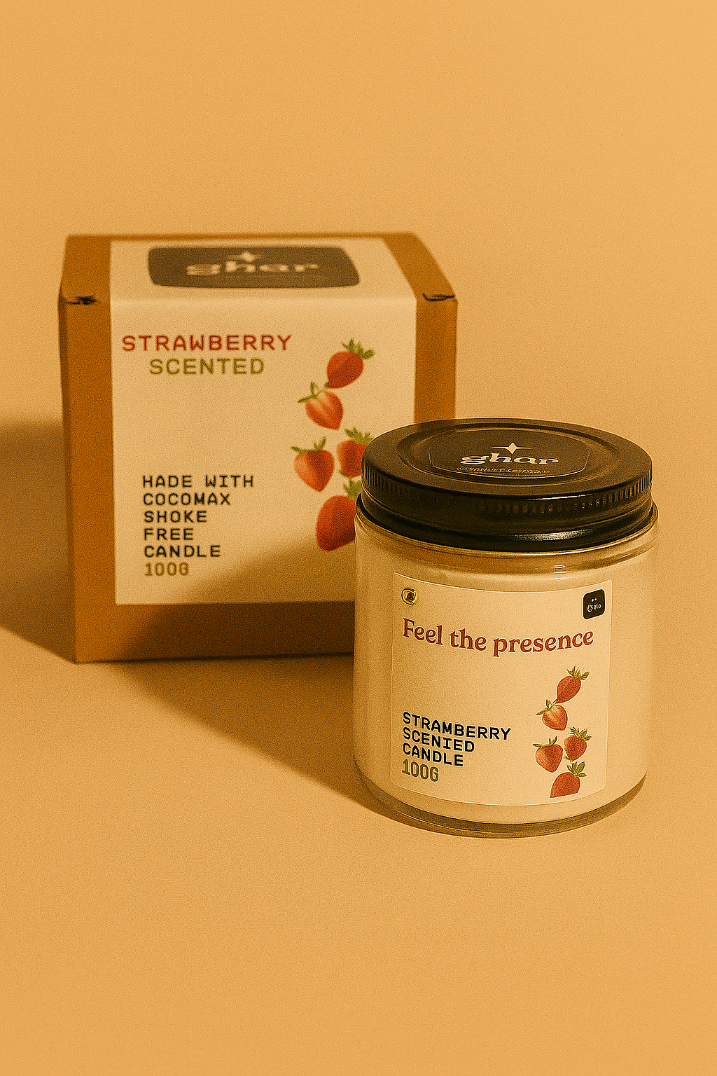 Gharstore strawberry scented Candle
